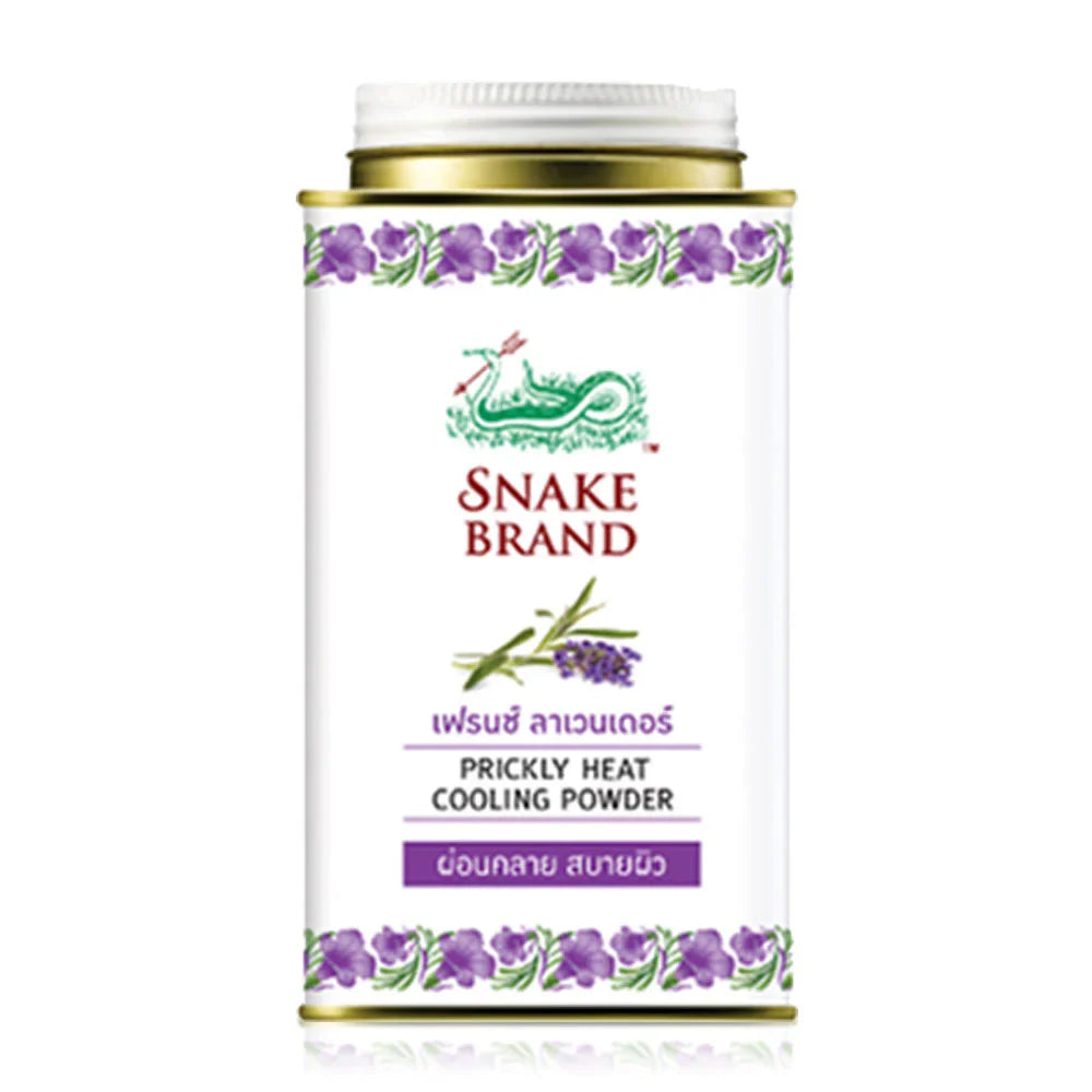 Snake Brand French Lavender Prickly Heat Cooling Powder 140g #Relaxing