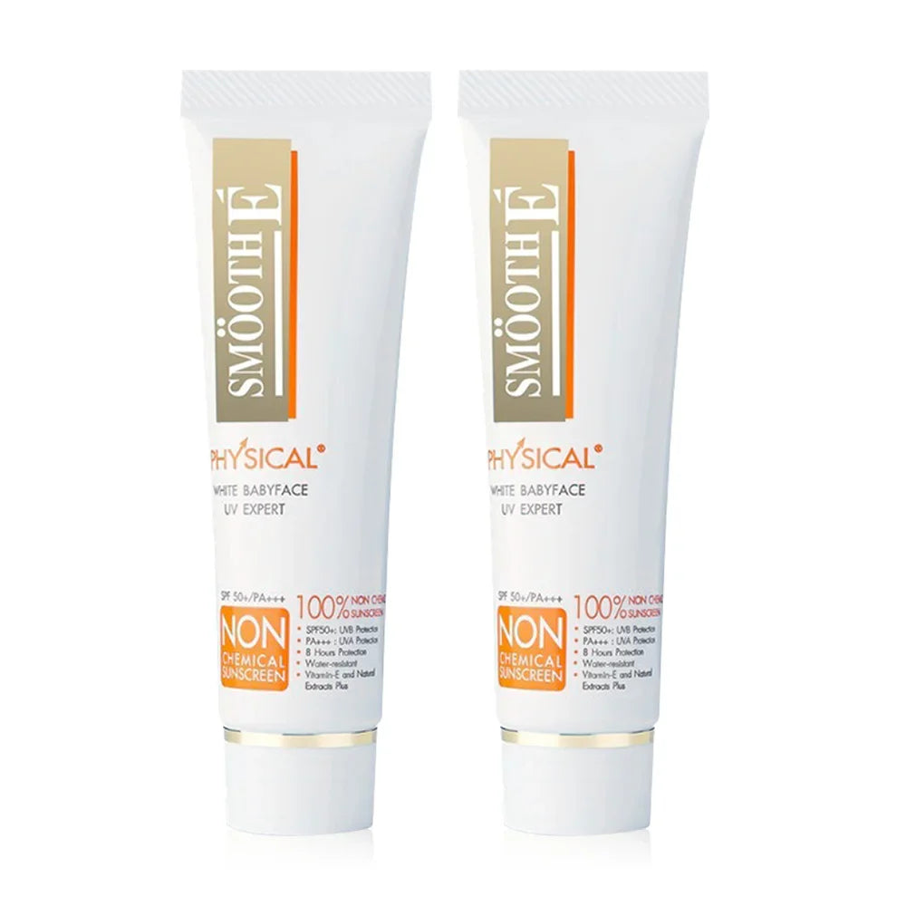 Smooth E Physical White Babyface UV Expert SPF50+/PA+++ Beige 15g x 2pcs