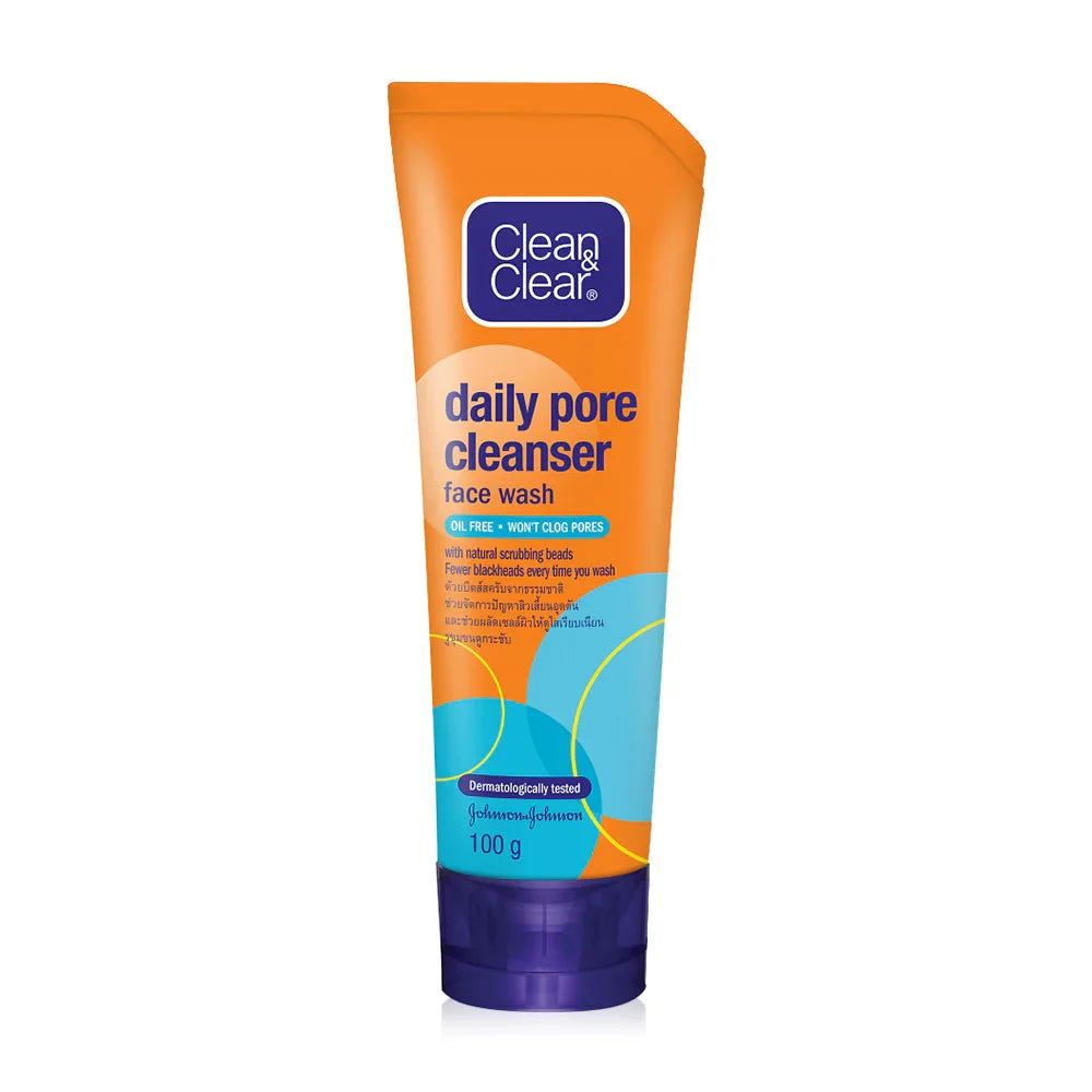 Clean & Clear Facial Foam Daily Pore Cleanser Apple and beads scrub cleansing foam 100g