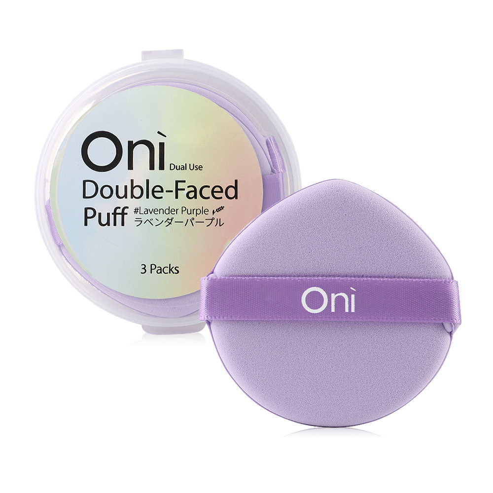 Oni Double-Faced Foundation Puff 3pcs - #Lavender Purple
