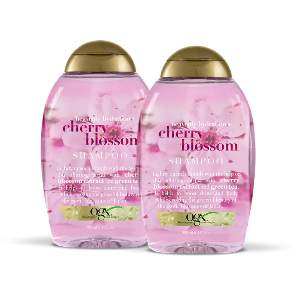 OGX Heavenly Hydrating Cherry Blossoms Shampoo 385ml x 2pcs