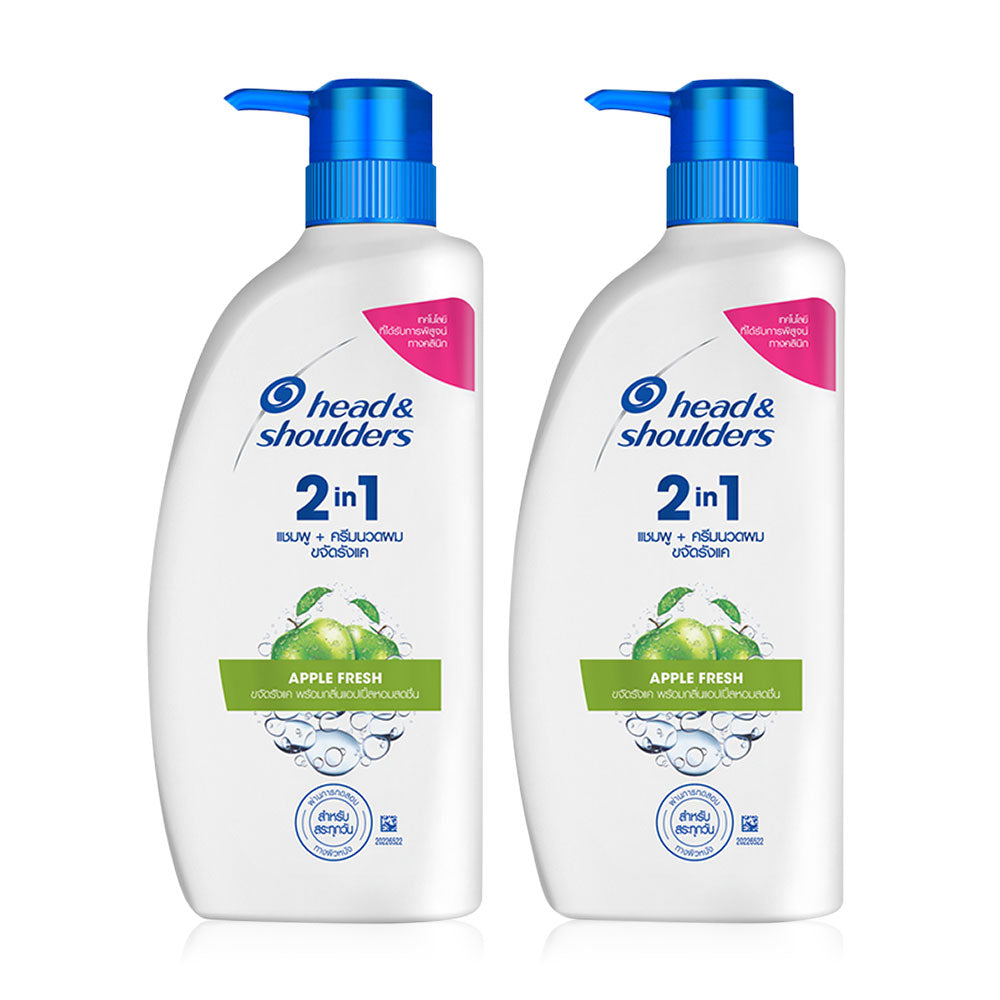 Head & Shoulders Apple Fresh 2in1 Shampoo + Conditioner [370ml x 2pcs]