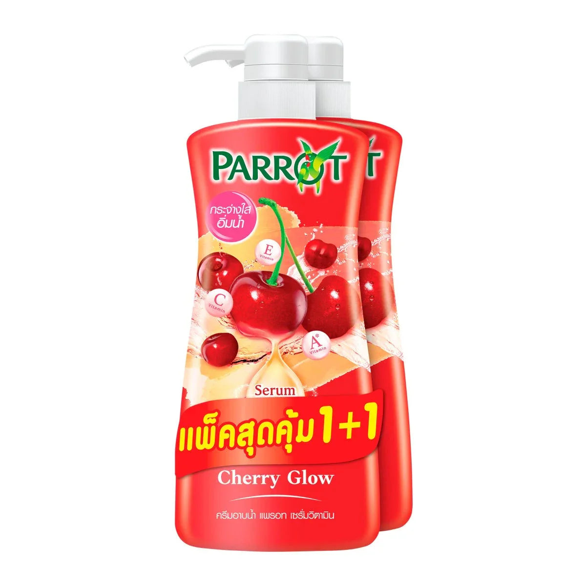Parrot Serum Vitamin Shower Cream Cherry Glow 450ml x 2pcs