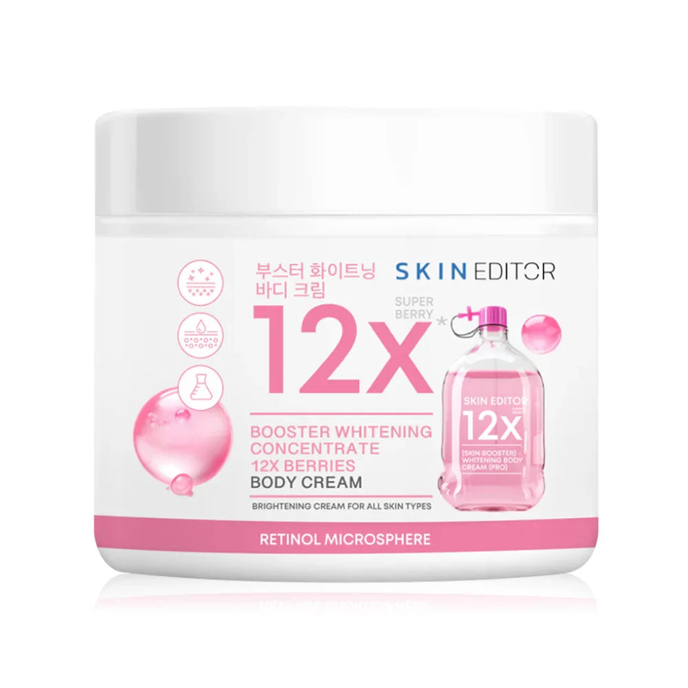 Skin Editor Booster Whitening Concentrate 12X Berries Body Cream 200ml