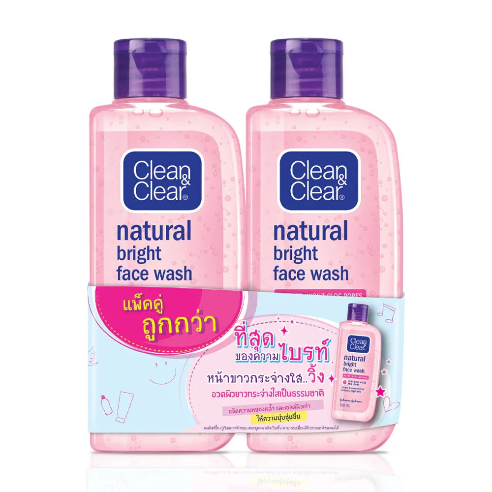 Clean & Clear Natural Bright Face Wash 100ml x 2pcs