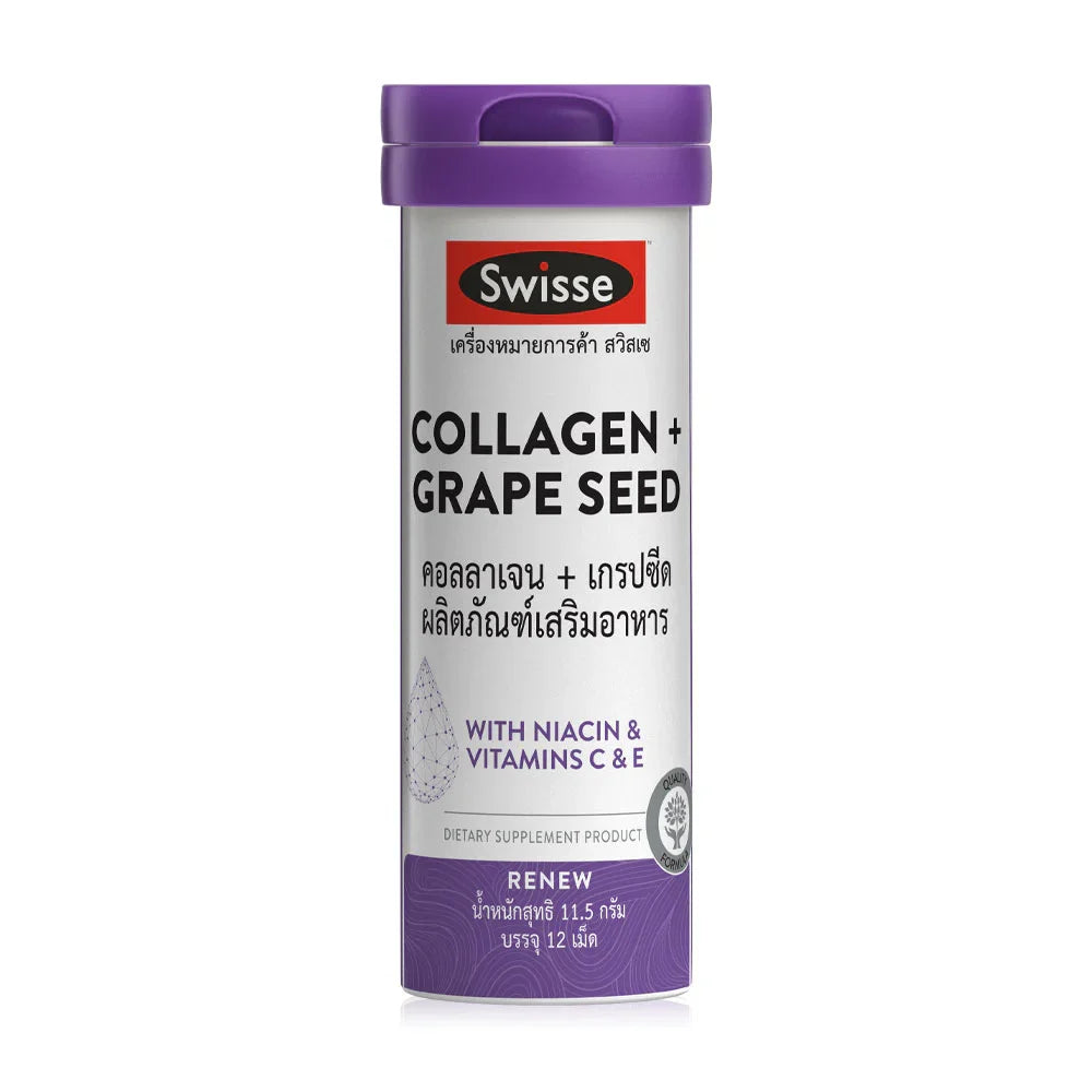 SWISSE Collagen + Grape Seed 12 Tablets
