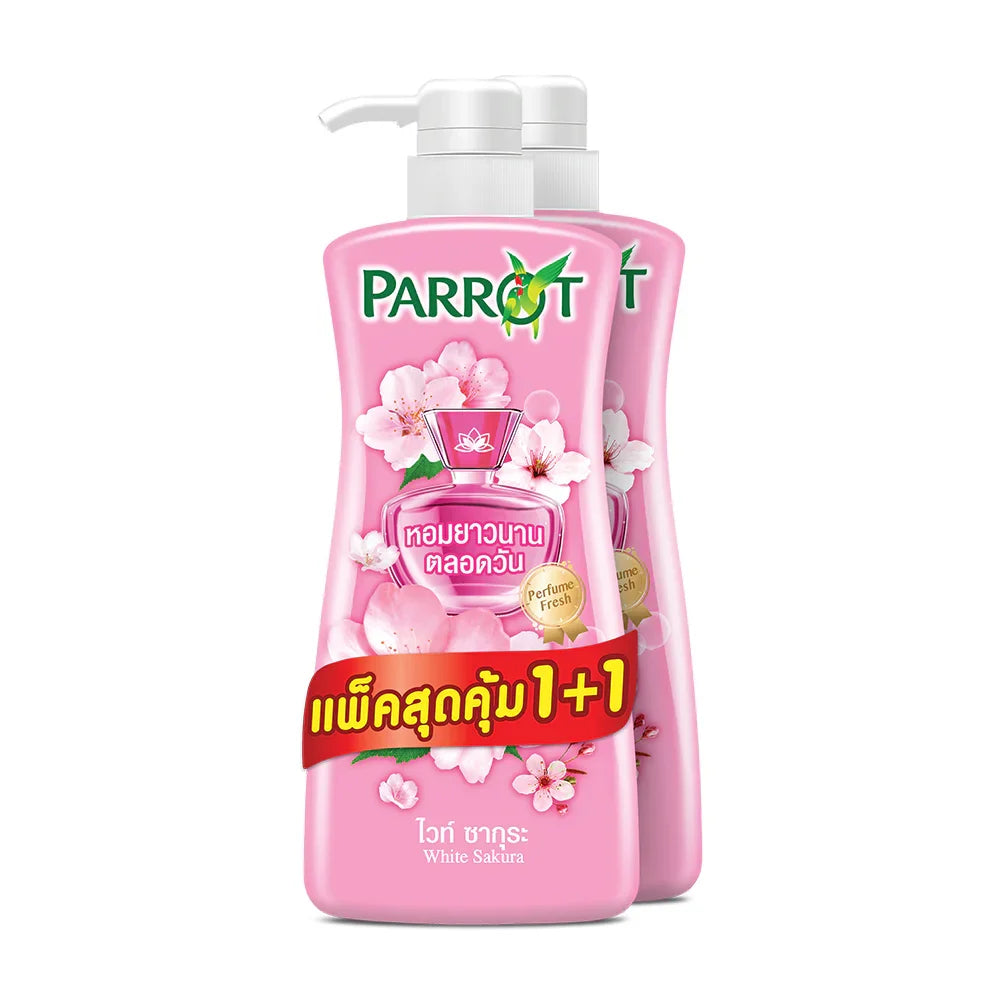 Parrot Botanical Shower Cream White Sakura 450ml x 2pcs