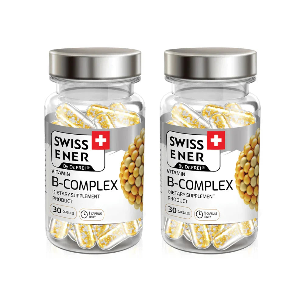 Swiss Ener By Dr.Frei Vitamin B-complex Dietary Supplement 30 Capsules x 2pcs