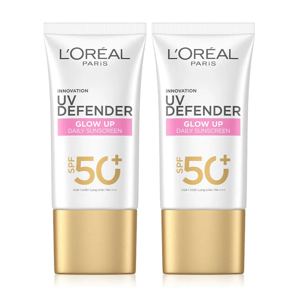 L'Oréal Paris UV Defender Glow Up Sunscreen Serum SPF50+/PA++++ Long UVA 50ml x 2pcs