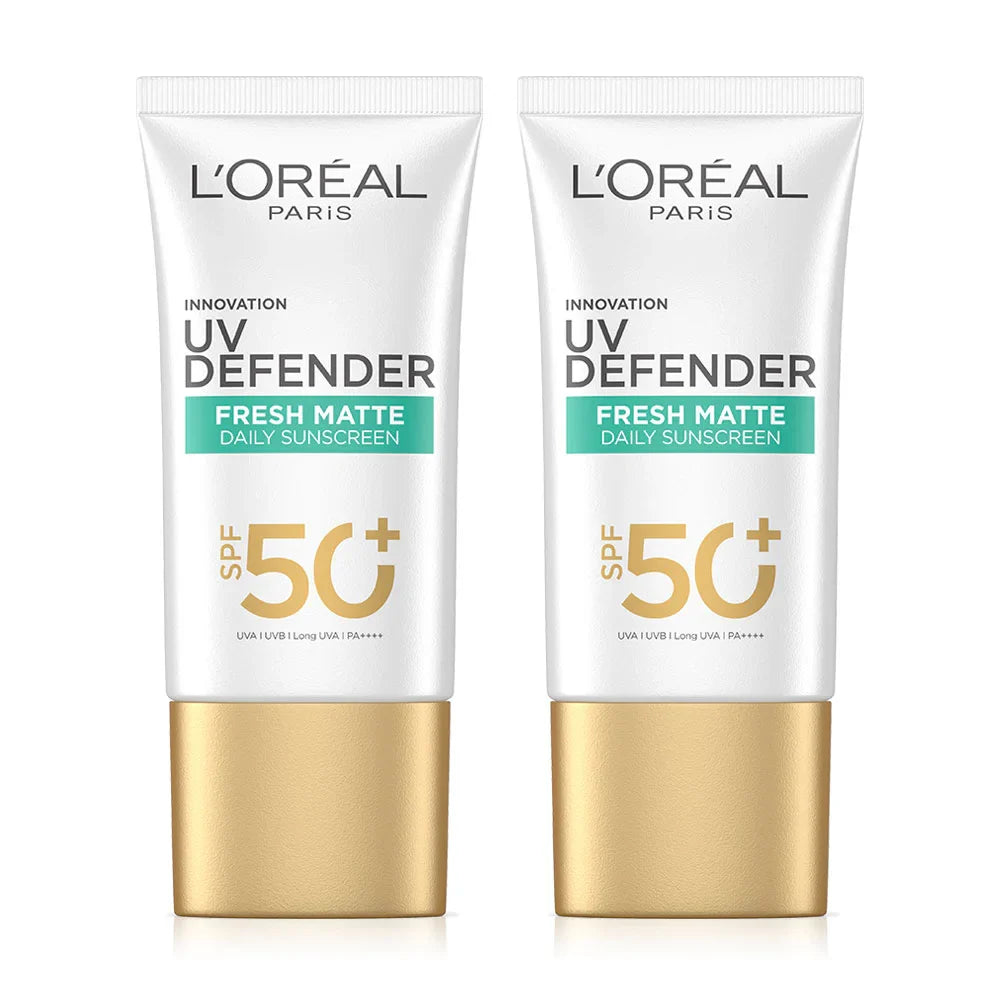 L'Oréal Paris UV Defender Fresh Matte SPF50+/PA++++ Long UVA Serum 50ml x 2pcs