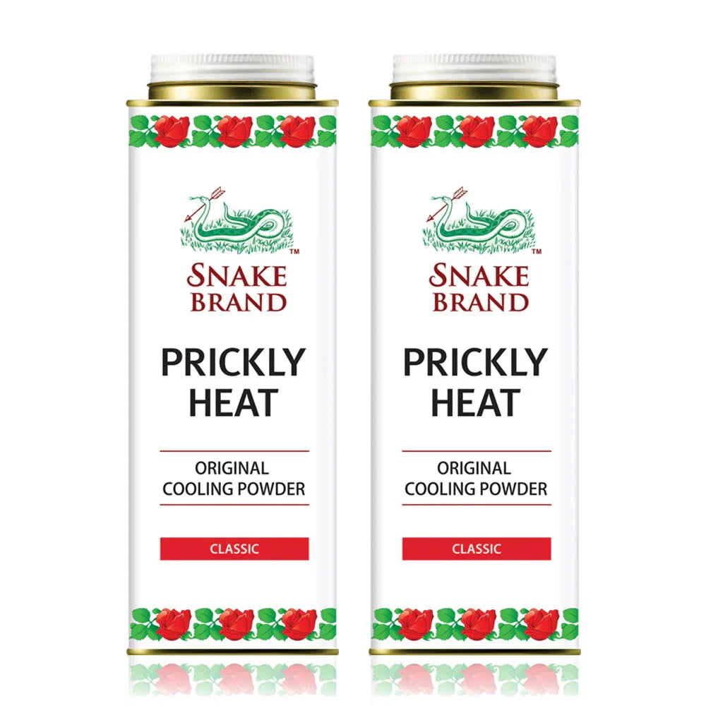 Snake Brand Prickly Heat Original Cooling Powder 280g x 2pcs #Classic
