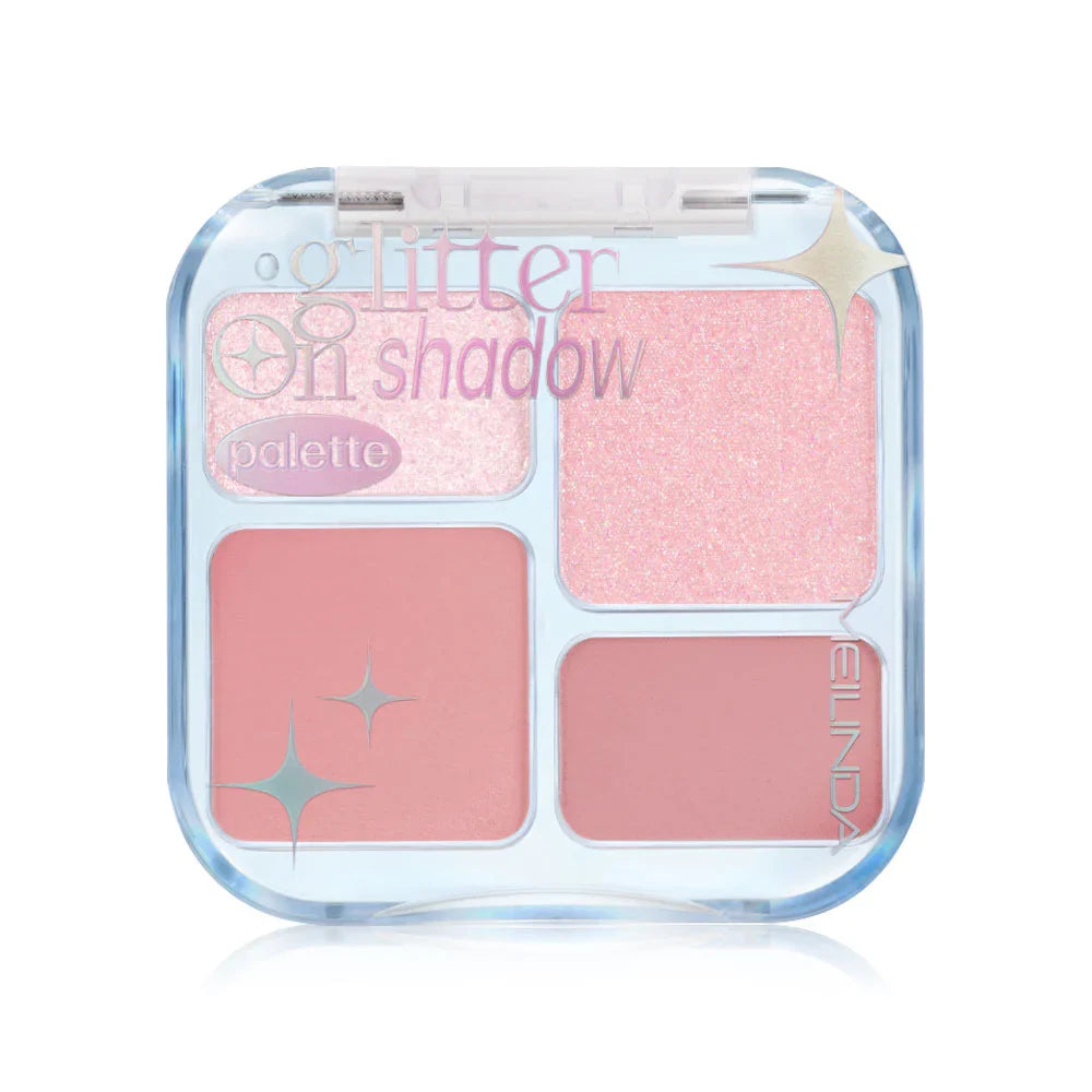 Mei Linda Glitter On Shadow Palette 6.8g - #01 Strawberry Sunrise