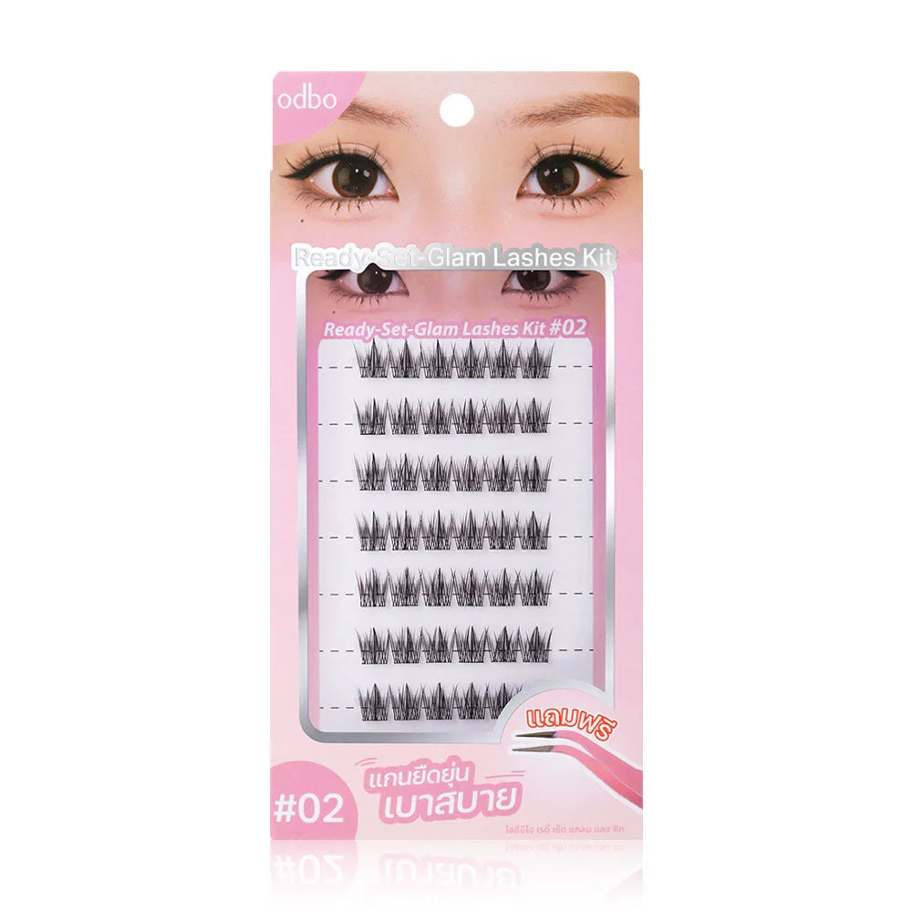 ODBO Ready Set Glam Lashes Kit 8 Pairs - #02