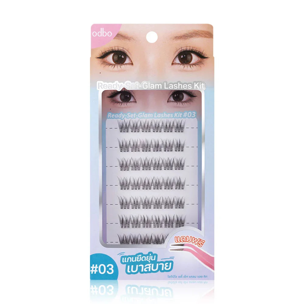 ODBO Ready Set Glam Lashes Kit 8 Pairs - #03