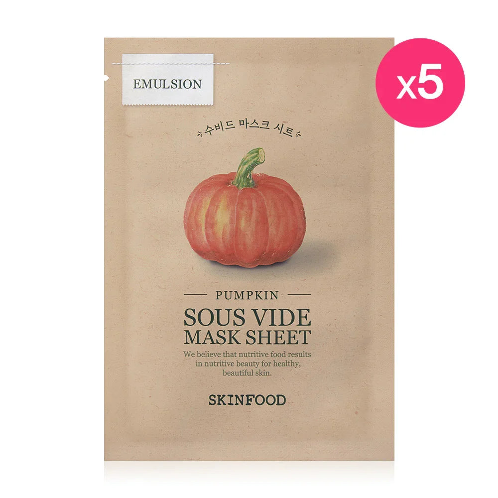 Skinfood Pumpkin Sous Vide Mask Sheet [20g x 5pcs]