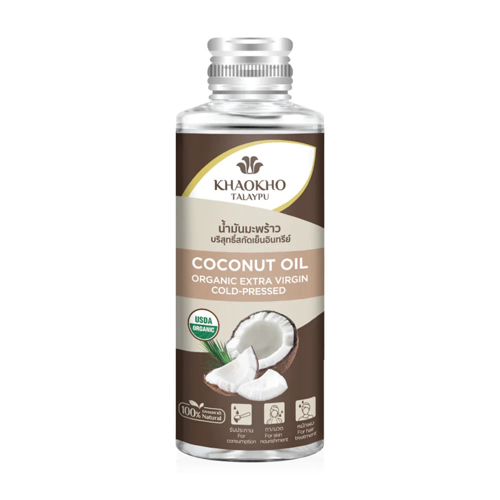 Khaokho Talaypu Pure Oil Coconut Edible 100ml Organic Cold-Pressed Virgin Coconut Oil