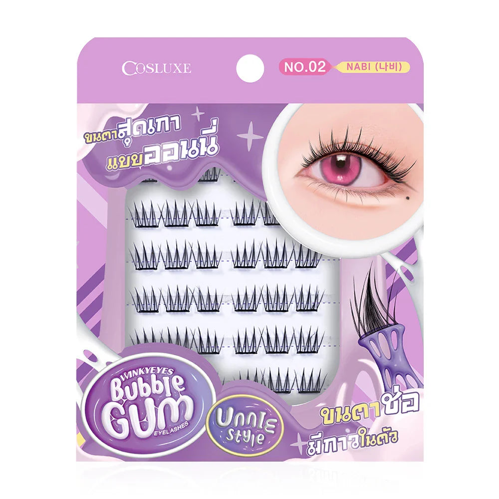 Cosluxe Winky Eyes Bubble Gum Eyelashes-Unnie Style 30pcs - #02 Nabi