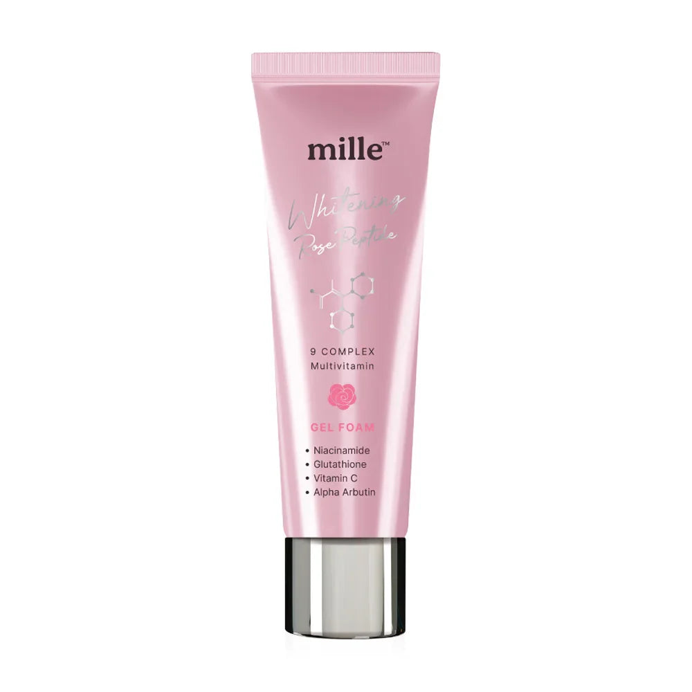 Mille Whitening Rose Peptide 9 Complex Multivitamin Gel Foam 30g