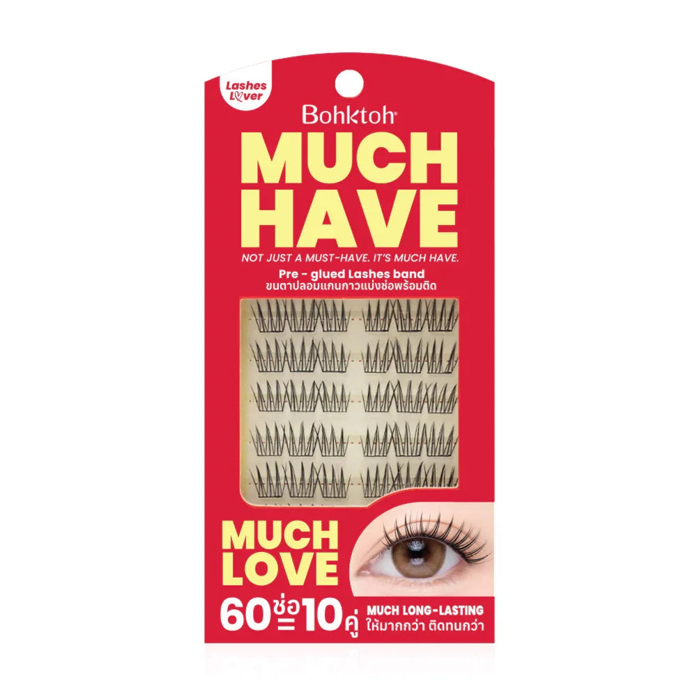 Bohktoh Pre-Glued Lashes Band 10 Pairs - Much Love