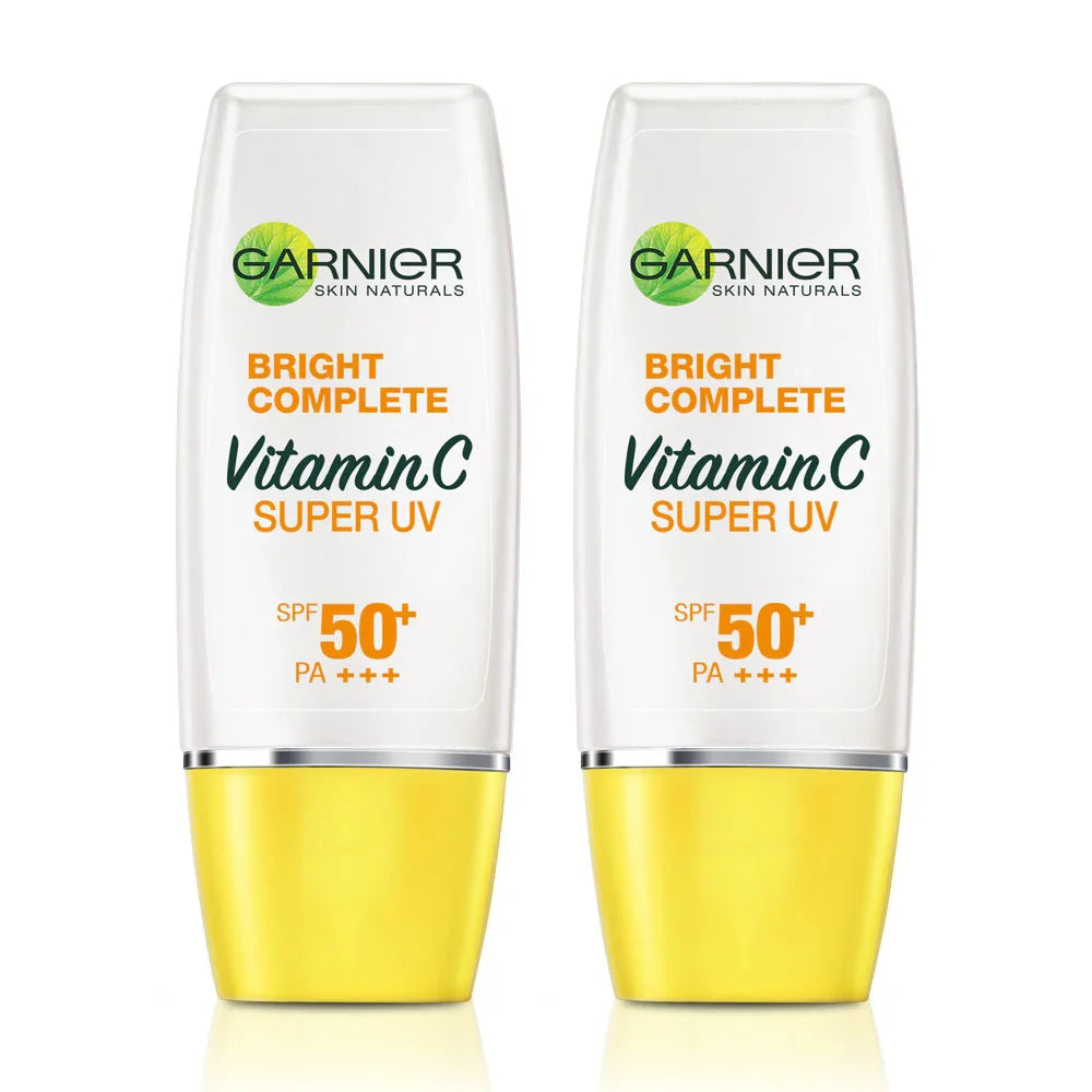 Garnier Bright Complete Super UV Sunscreen Natural SPF50 PA++++ 30ml x 2pcs