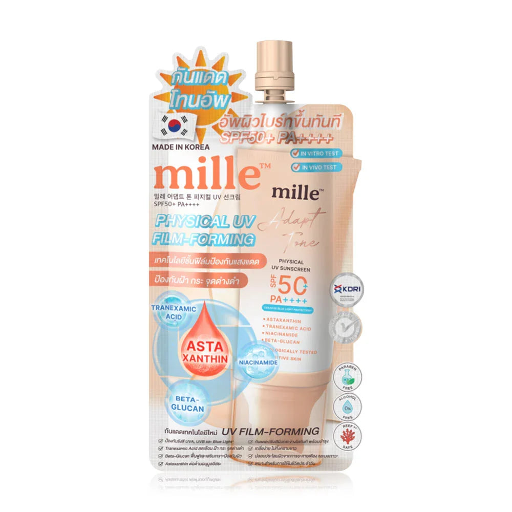Mille Adapt Tone Physical UV Sunscreen SPF50+ PA++++ 6g