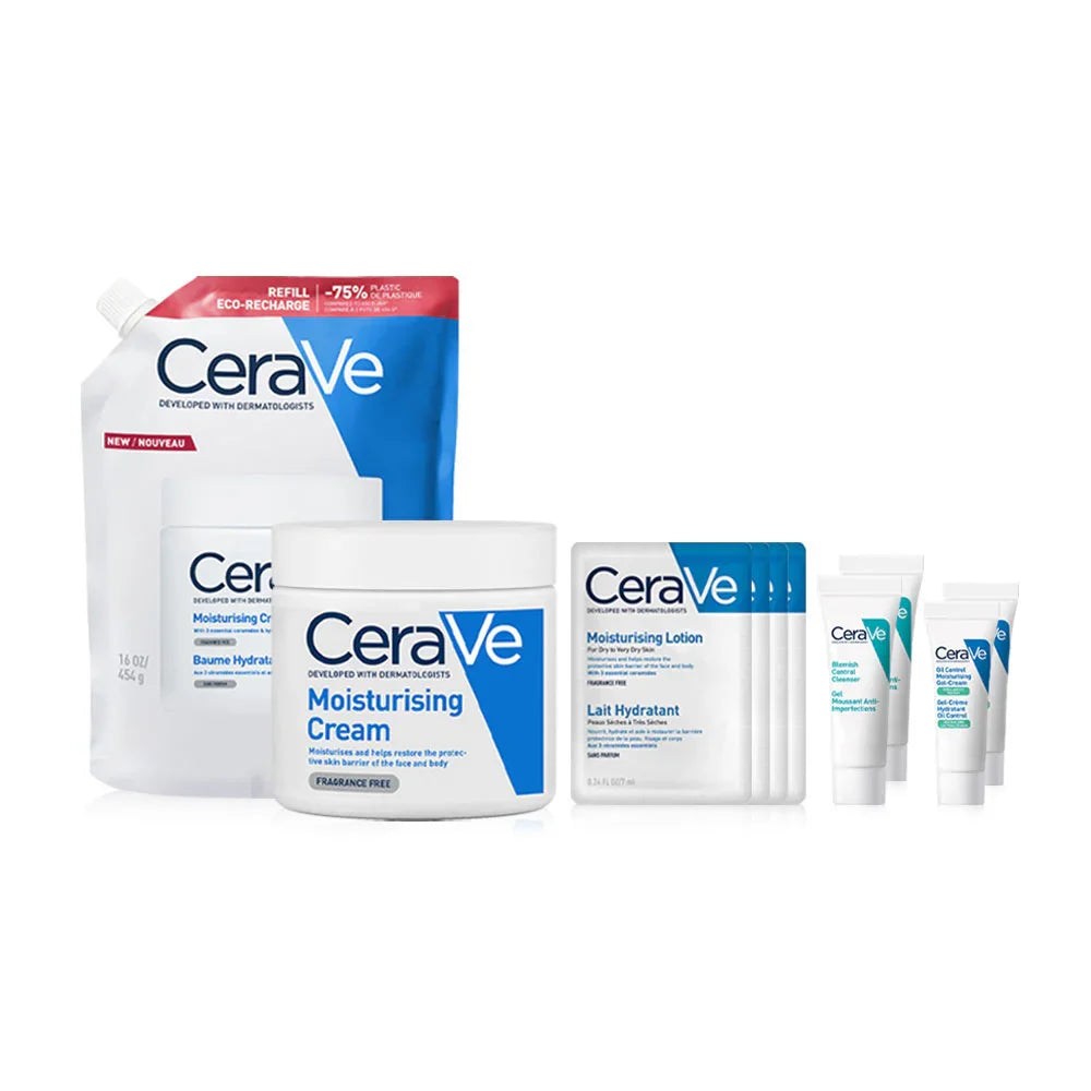 CeraVe Moisturising Cream 454g + Refill 454g 8pcs