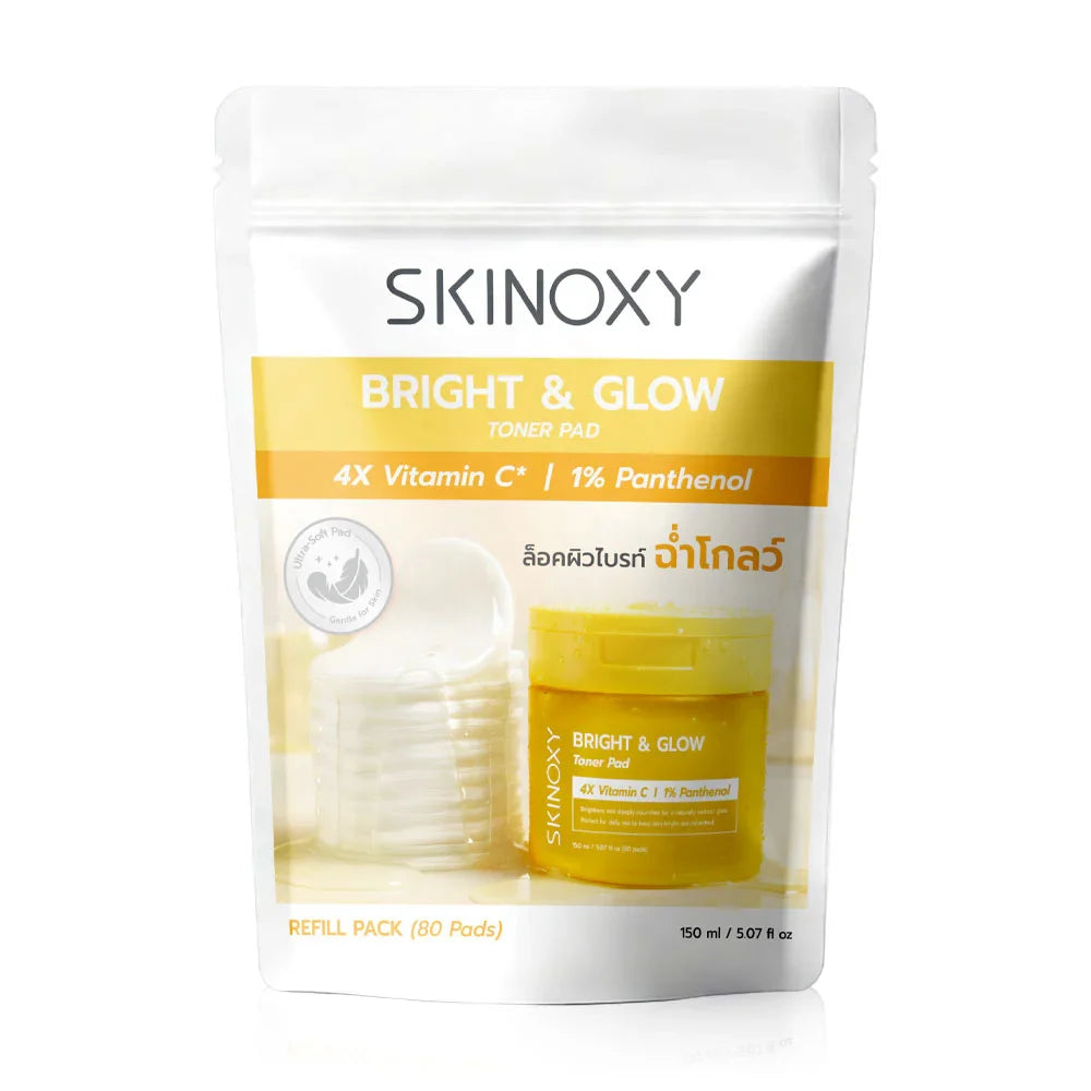 Skinoxy Bright & Glow Toner Pad 150ml [80 Pads]
