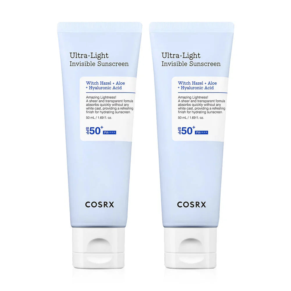 COSRX Ultra-Light Invisible Sunscreen SPF50+ PA++++ [50ml x 2pcs]