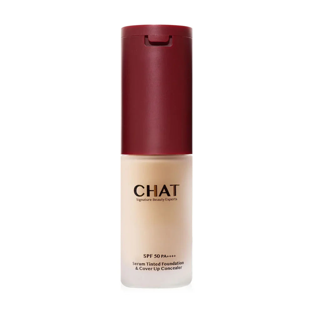 CHAT Cosmetics Serum Tinted Foundation & Cover Up Concealer 20ml