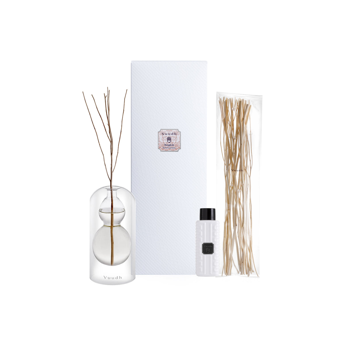 Harnn Vuudh Immortality Diffuser Set - Bangkok (Siamese Jasmine) 120 ml.