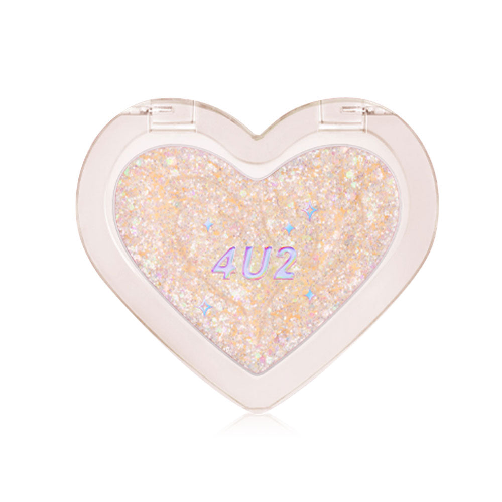 4U2 Heart Blush 3.4g - #01 Glitter & Glam