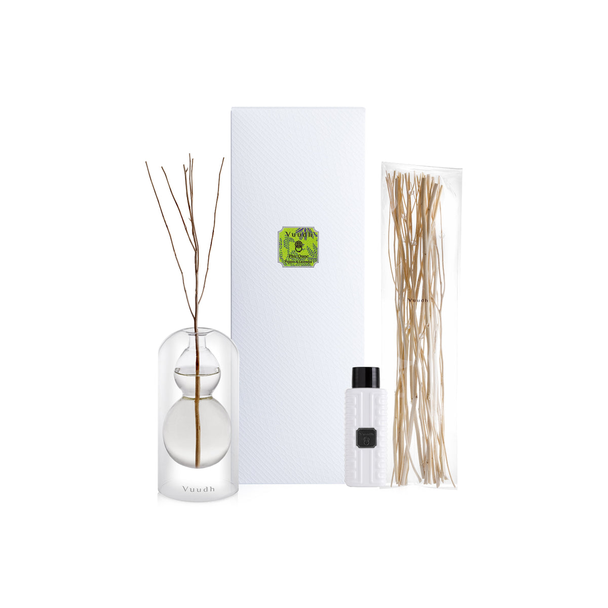 Harnn Vuudh Immortality Diffuser Set - Phu Quoc (Pepper & Lavender) 120 ml.