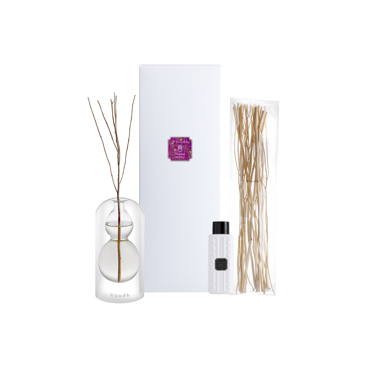 Harnn Vuudh Immortality Diffuser Set - Mumbai (Mon Rose) 120 ml.