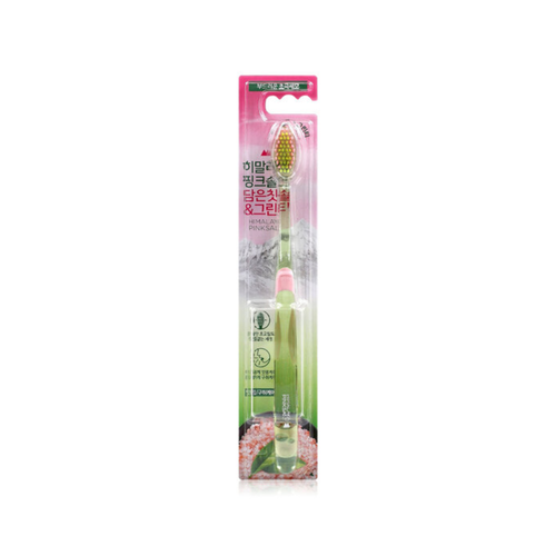BAMBOO Salt Himalaya Pink Salt Toothbrush Green Tea Bristl 1pc