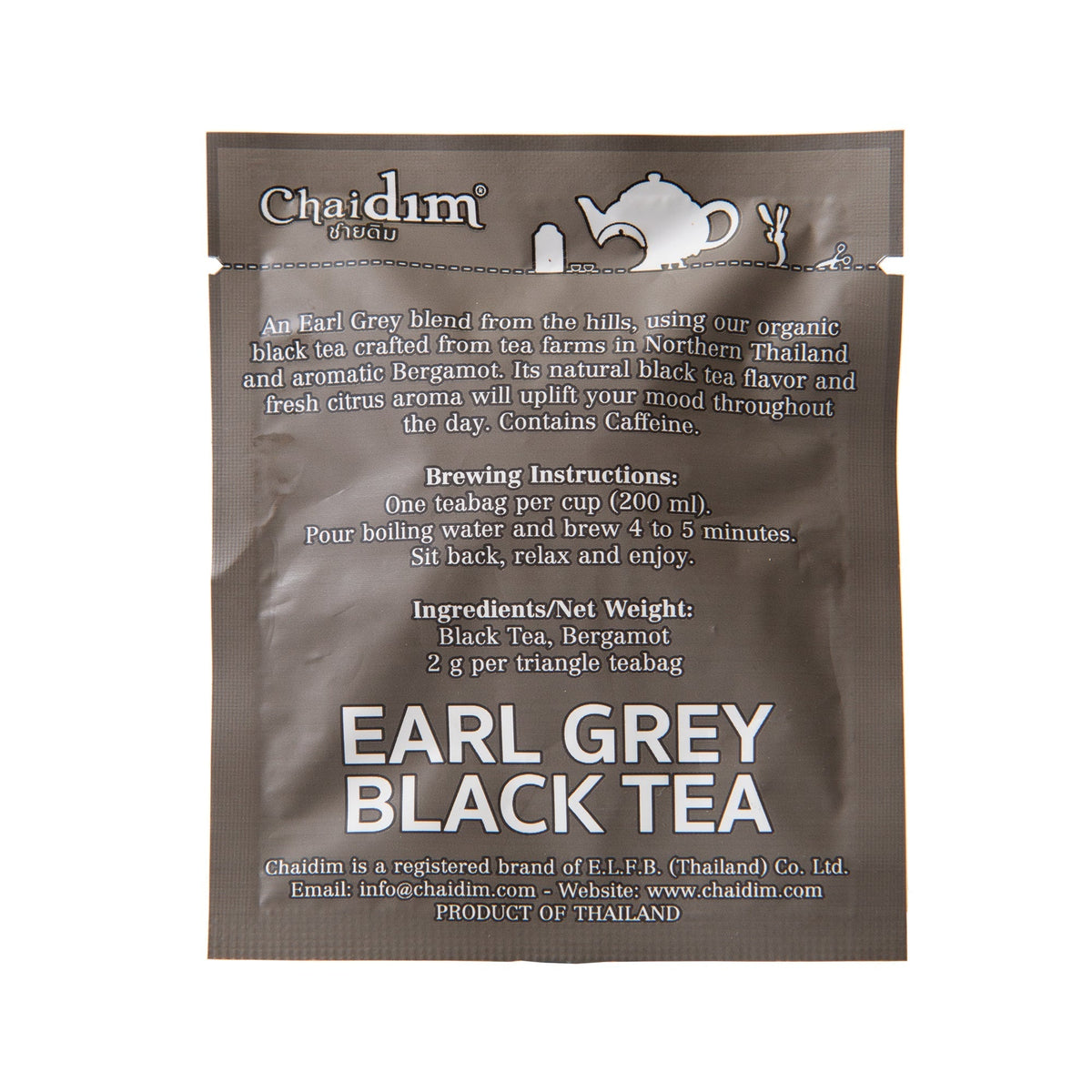Chaidim Earl Grey Black Tea 25 Teabags