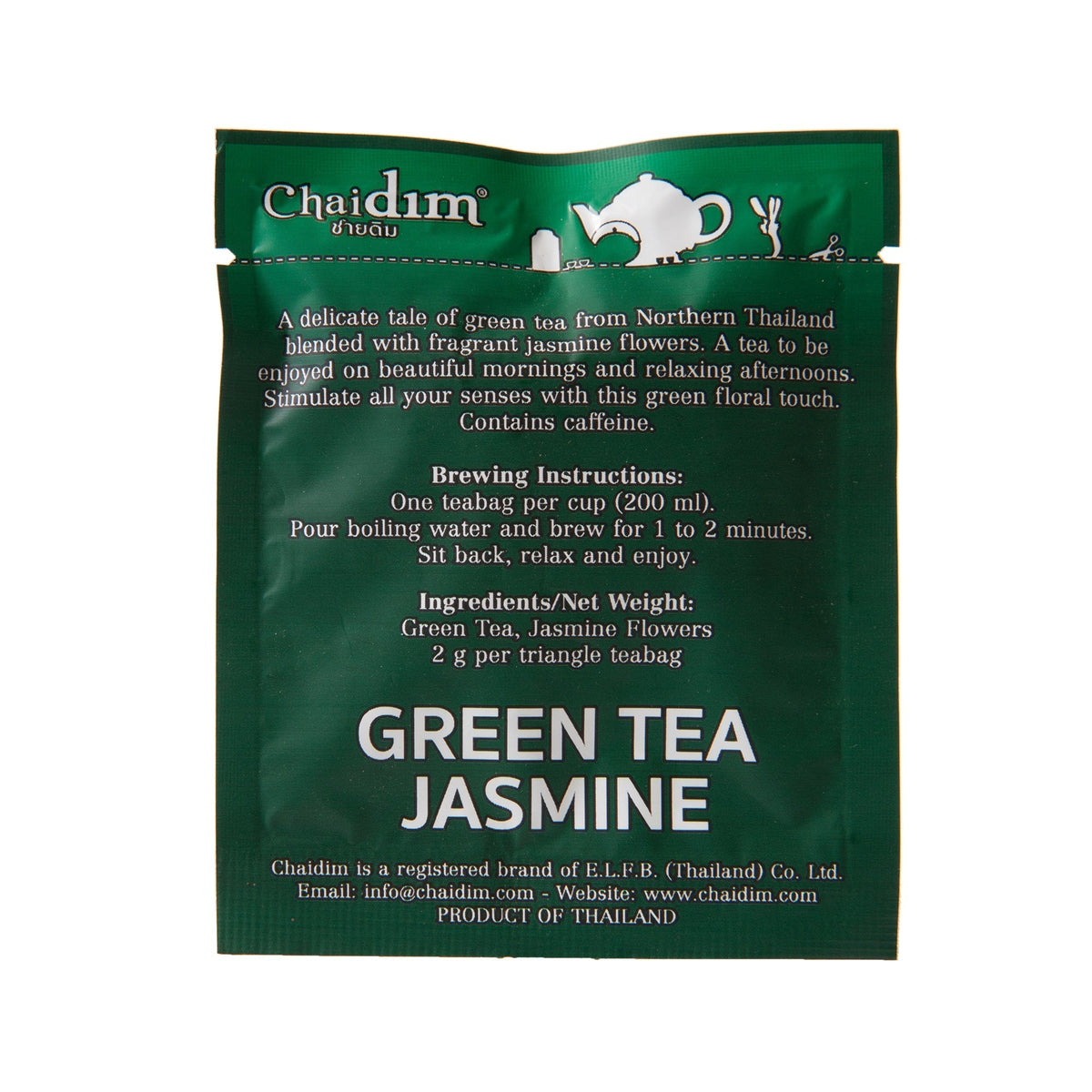 Chaidim Jasmine Green Tea 10 Teabags