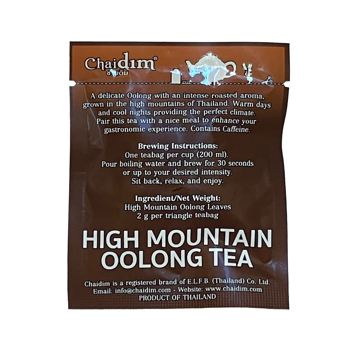 Chaidim High Mountain Oolong Tea 25 Teabags