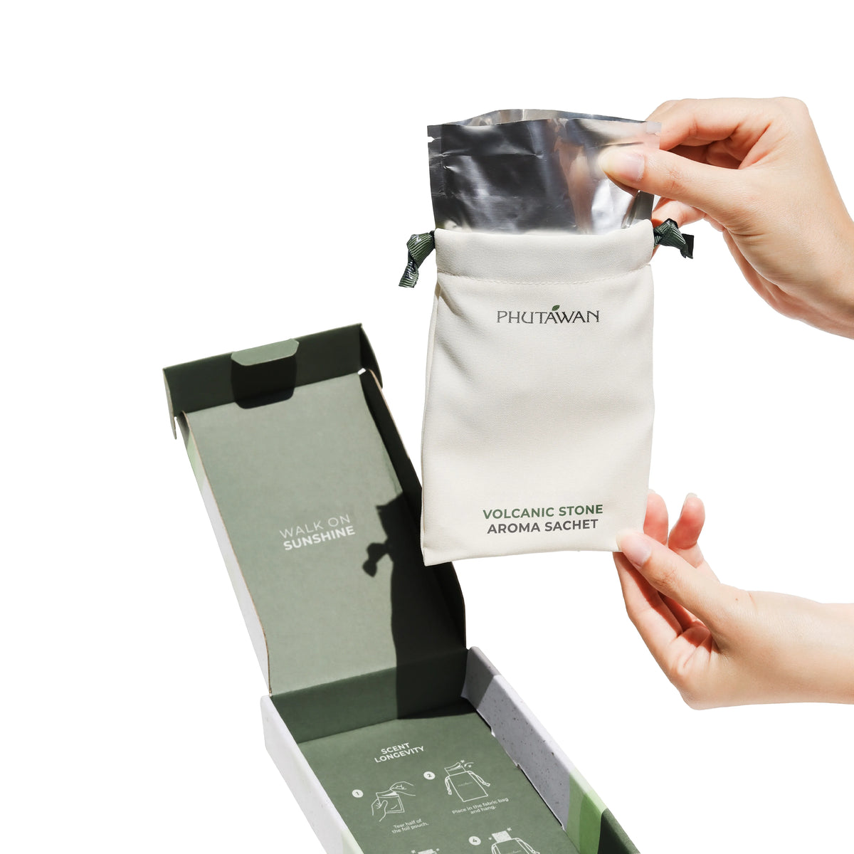 Phutawan Volcanic Rock Sachet - Pomegranate Almond 90 g.