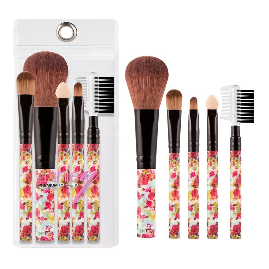 Ashley Floral Red Mini Brush 5pcs