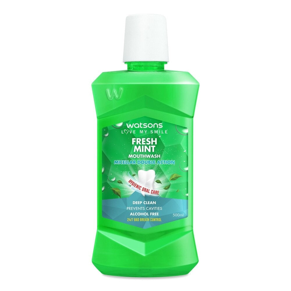 Watsons Fresh Mint Mouthwash 500ml