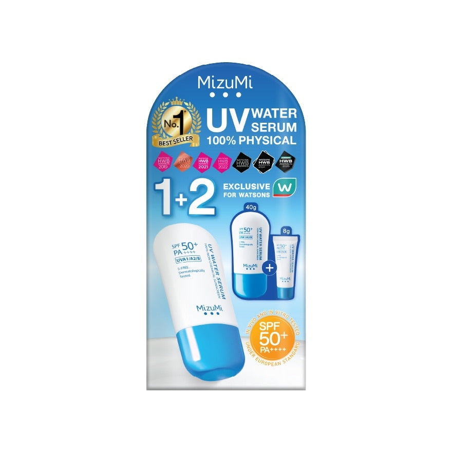 MizuMi Exclusive Set Watsons UV Water Serum SPF50+ PA++++ x2 + 40ml