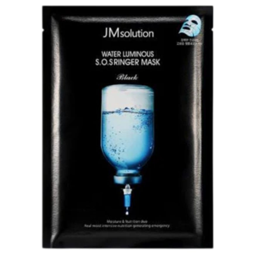 JM Solution Mask Water Luminious S.O.S Ringer Black 1pc