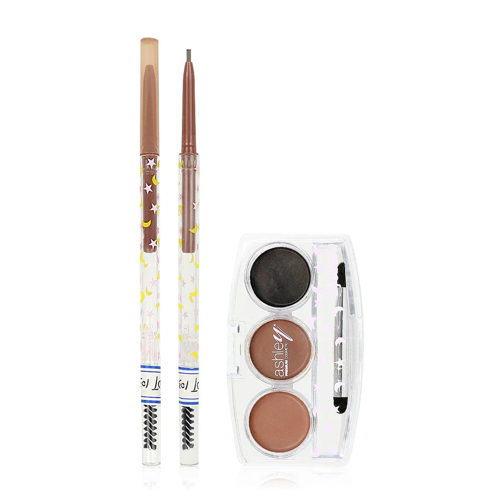 Ashley Eyebrow Kit [0.1g + 6g] - #01 Brown