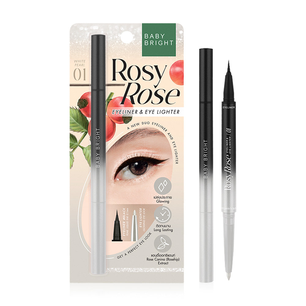 Baby Bright Rosy Rose Eyeliner And Eye Lighter 0.3ml + 0.2g - #01 White Pearl