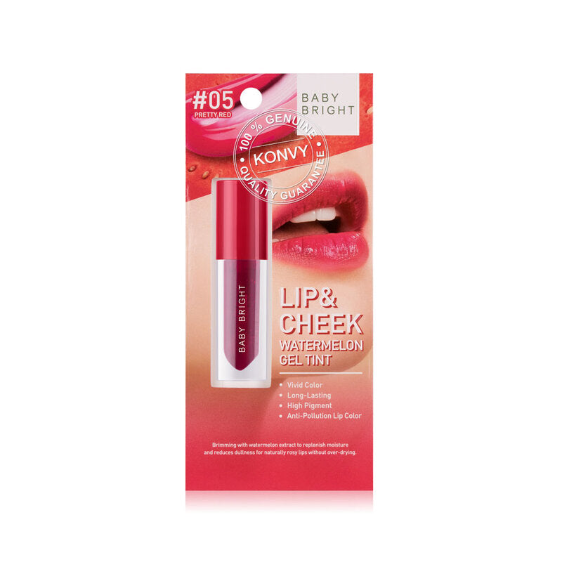 Baby Bright Lip & Cheek Tint - Watermelon Gel #05 Pretty Red
