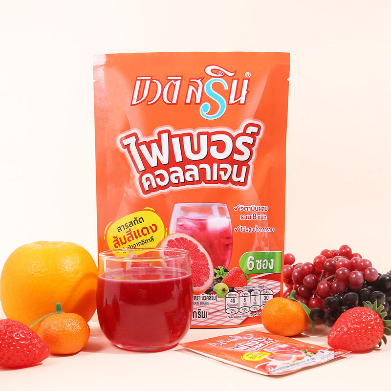 Beauti Srin Mixed Berry Fiber And Collagen Drink 10g x 6 Sachets