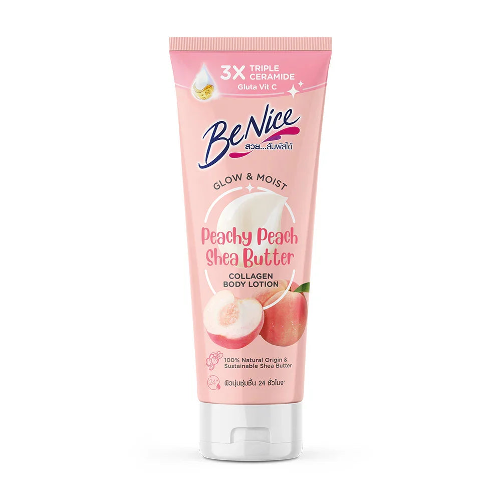 BeNice Glow & Moist Peachy Peach Shea Butter Collagen Body Lotion 170ml