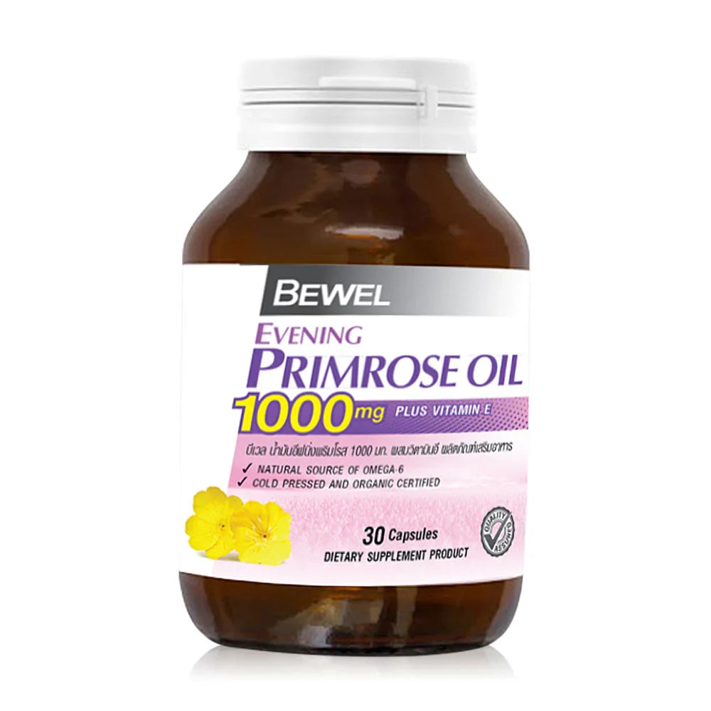 Bewel Evening Primrose Oil 1000mg Plus Vitamin-E 30 Capsules