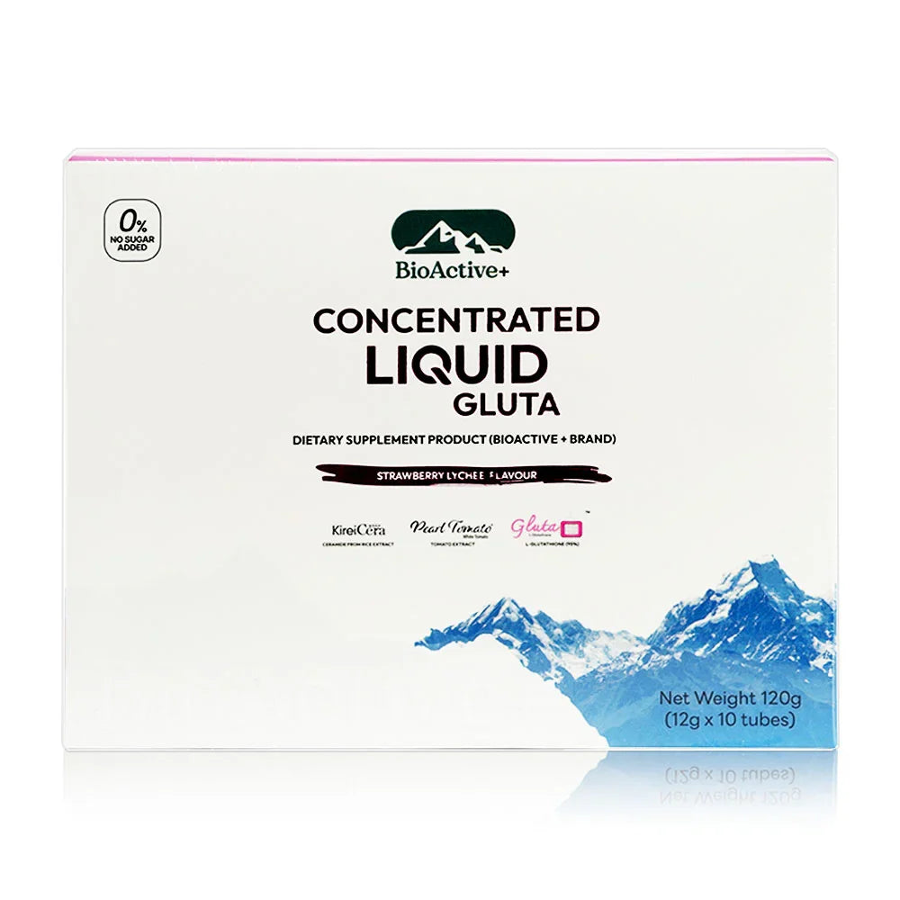 Bioactive+ Concentrated Liquid Gluta Strawberry Lychee Flavour 12g x 10 Tubes
