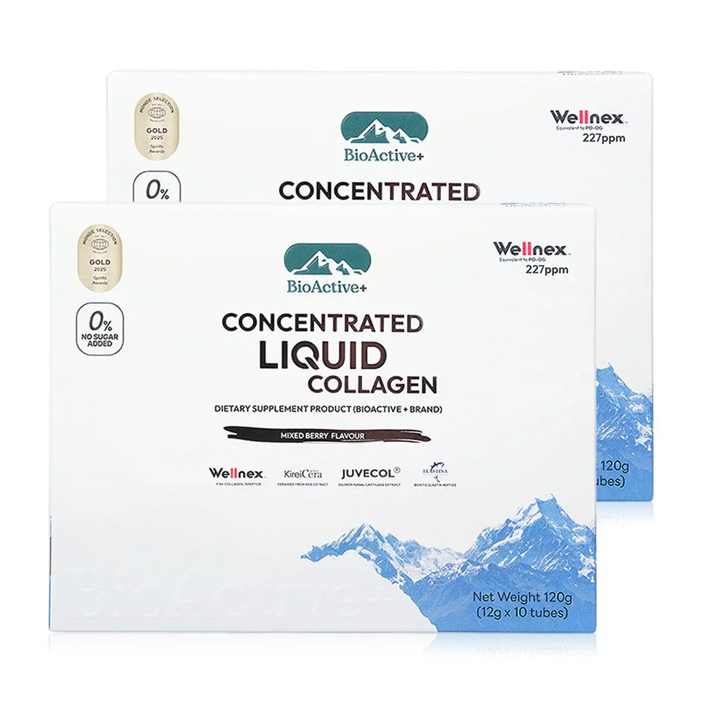 Bioactive Plus Bioactive+ Concentrated Liquid Collagen Mixed Berry Flavour 10 Tubes x 2 Boxes